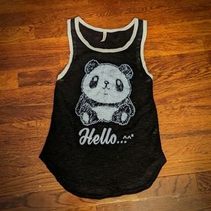 3/$20 Cute mesh panda print tank